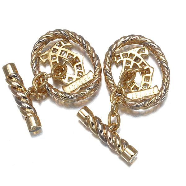 レア品 カルティエ カフス ダイヤ ダイヤモンド 2C ドゥーブルC C2