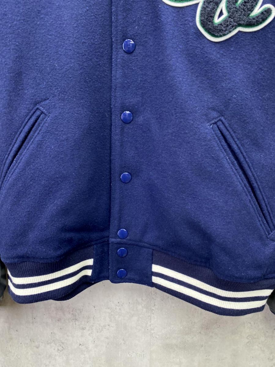 SLOBE IENA スローブイエナ T/W メルトン スタジャン ジャケット 紺x