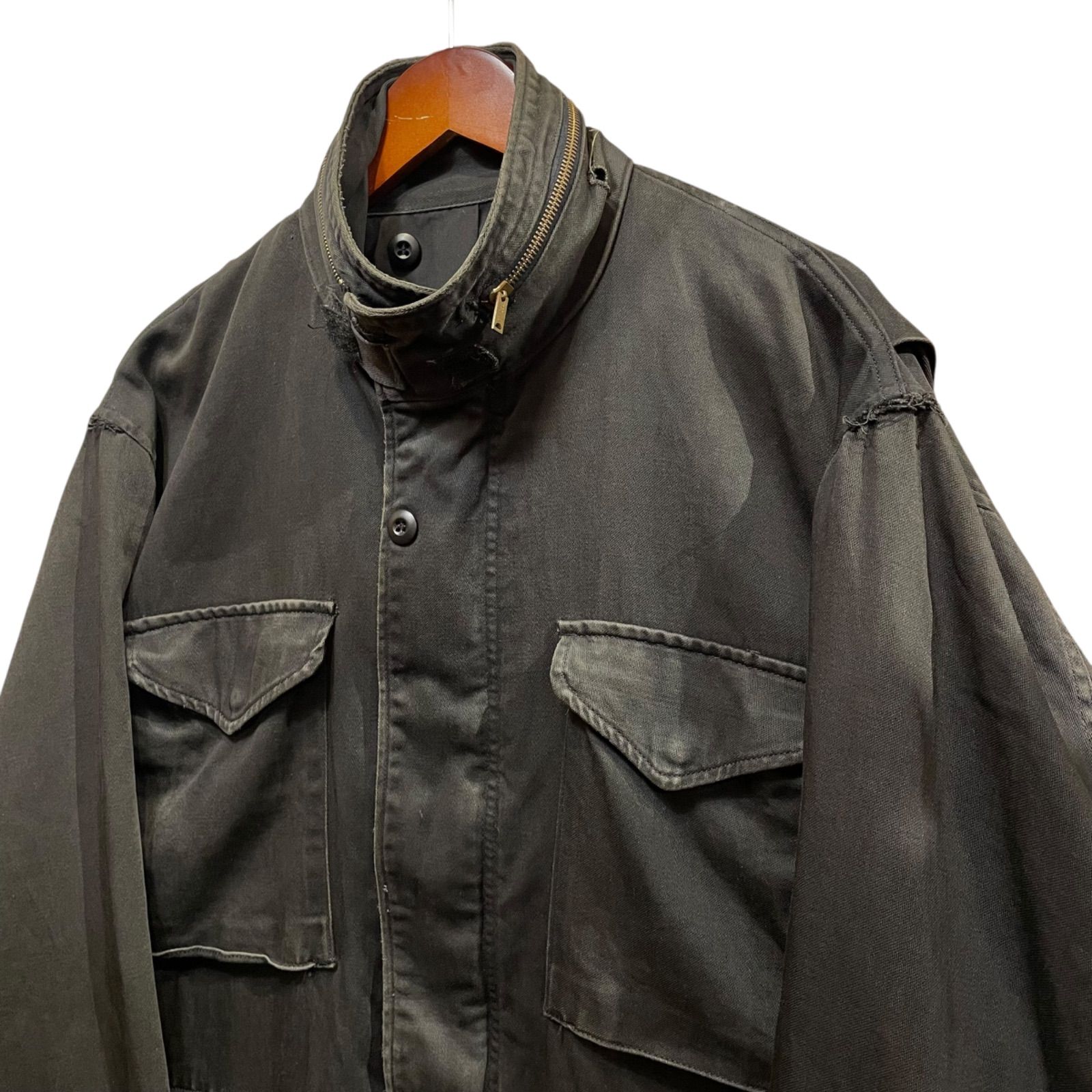 80s ALPHA M-65 Field Jacket 黒 L アルファ社製 民間 コットン100