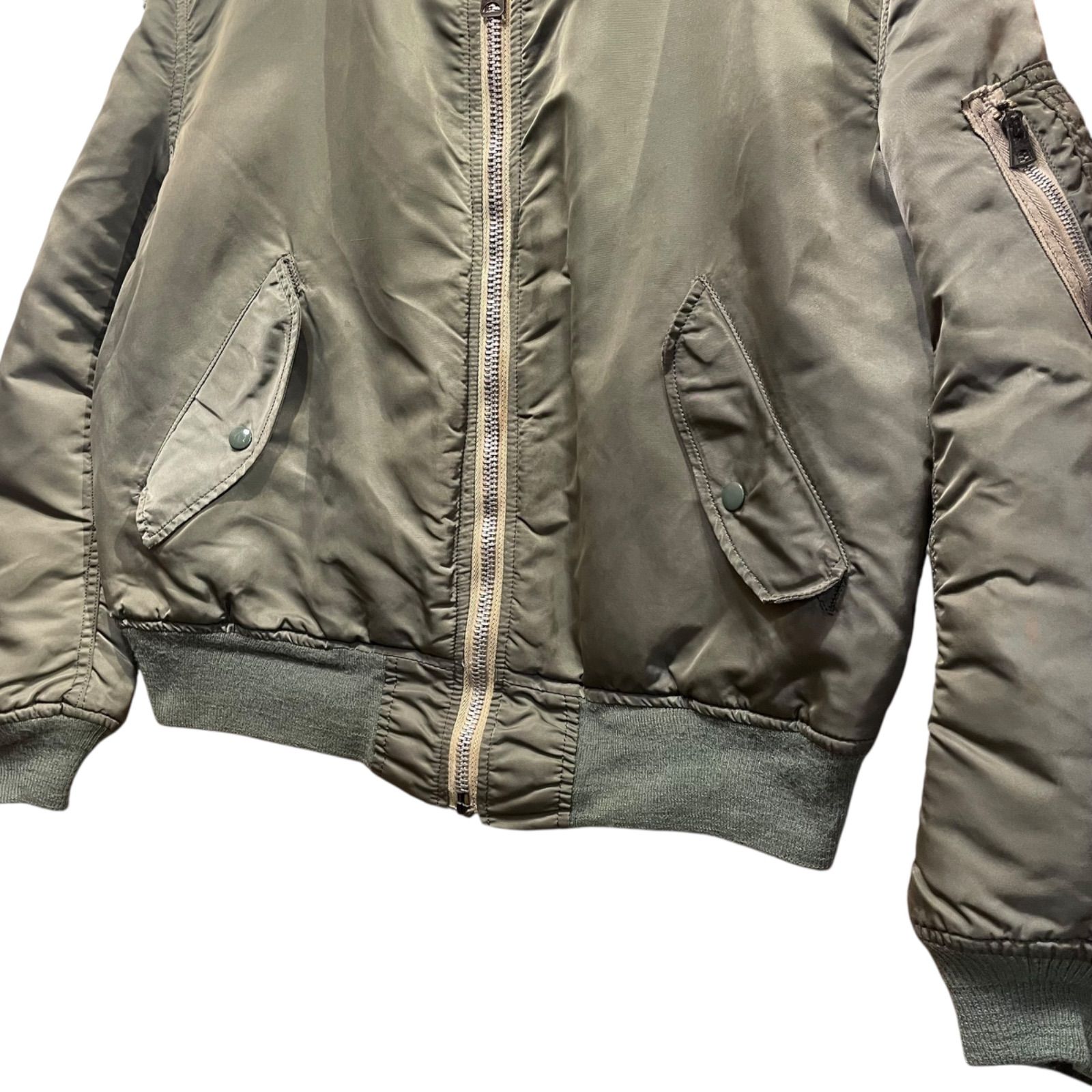 90s Alpha Ma-1 Bomber Jacket オリーブ L相当 アルファ社製 ma1