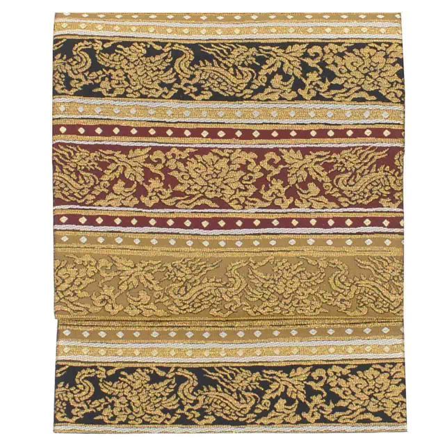 高級 袋帯 正絹 六通柄 ゴールド 金糸使用 フォーマル 訪問着 留袖 色虫 袋帯 正絹 六通柄 未使用 仕立て付き フォーマル 六通 西陣織 ゴールド