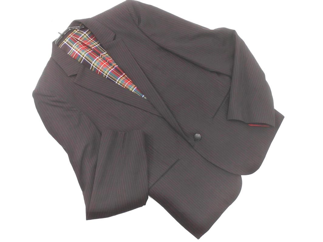 NUMBER NINE ナンバーナイン ストライプ テーラード ジャケット 黒x赤