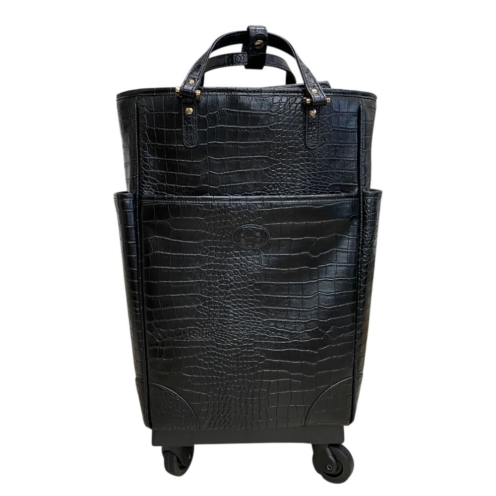 スワニー ロゴ キャリーバッグ キャリーケース ポケット多数 クロコ型