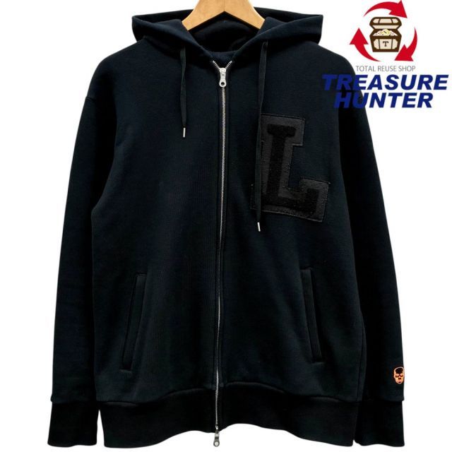 lucien pellat-finet ロゴ パーカー サイズL ブラック ルシアン