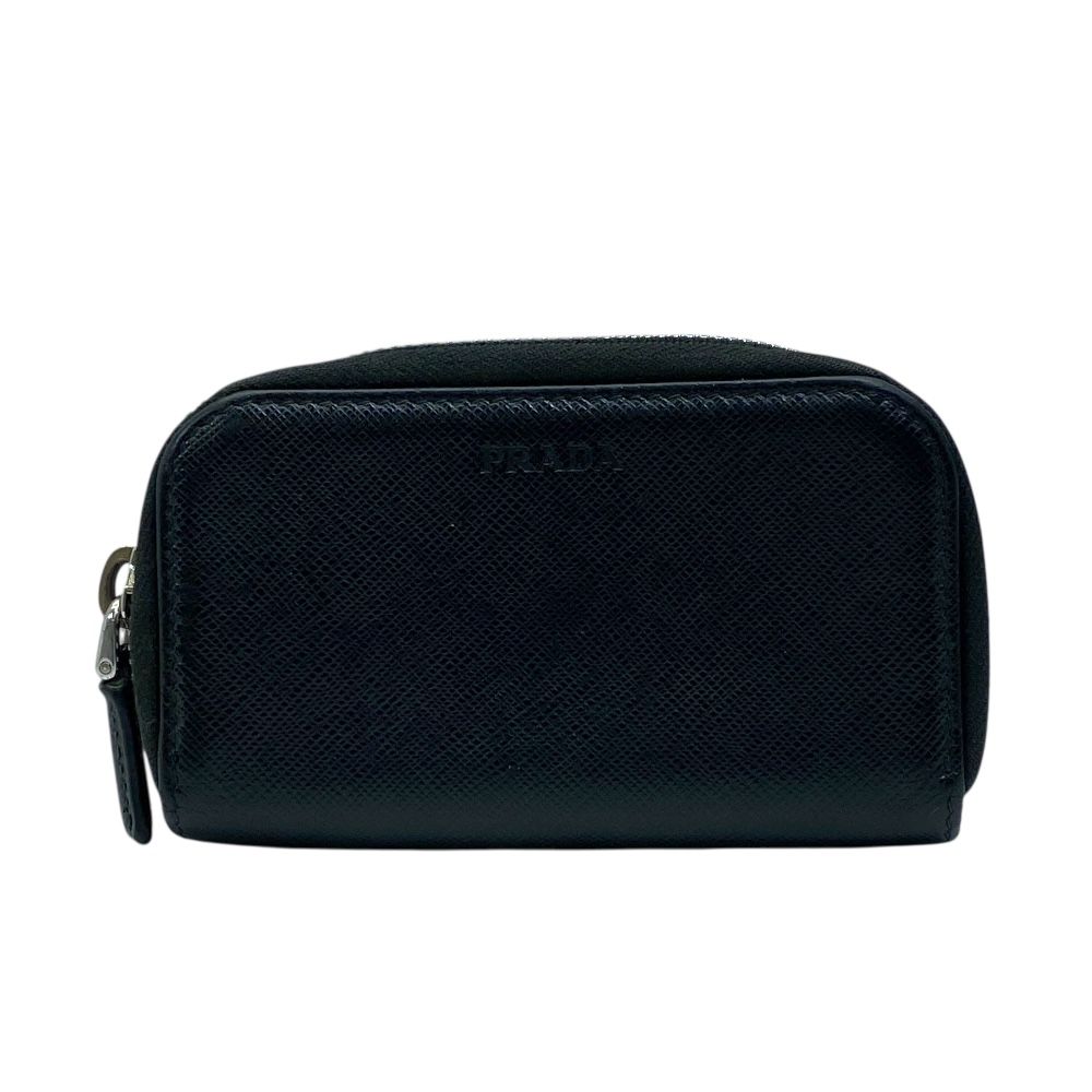 プラダ ラウンドファスナー 6連 キーケース サフィアーノ レザー ロゴ