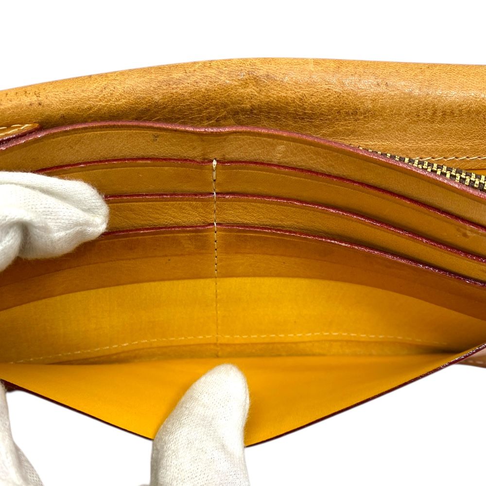 ガンゾ コードバン 財布 長財布 二つ折り 小銭入れ付き ロゴ レザー