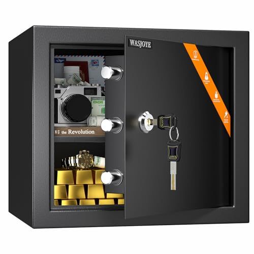 新品】家庭用金庫 小型金庫 キーロック式 セキュリティーボックス 業務