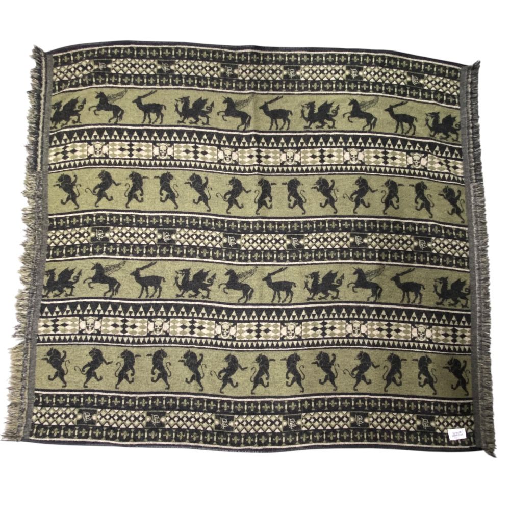 lucien pellat-finet ストール 大判 厚手 アニマル スカル 総柄 牛革