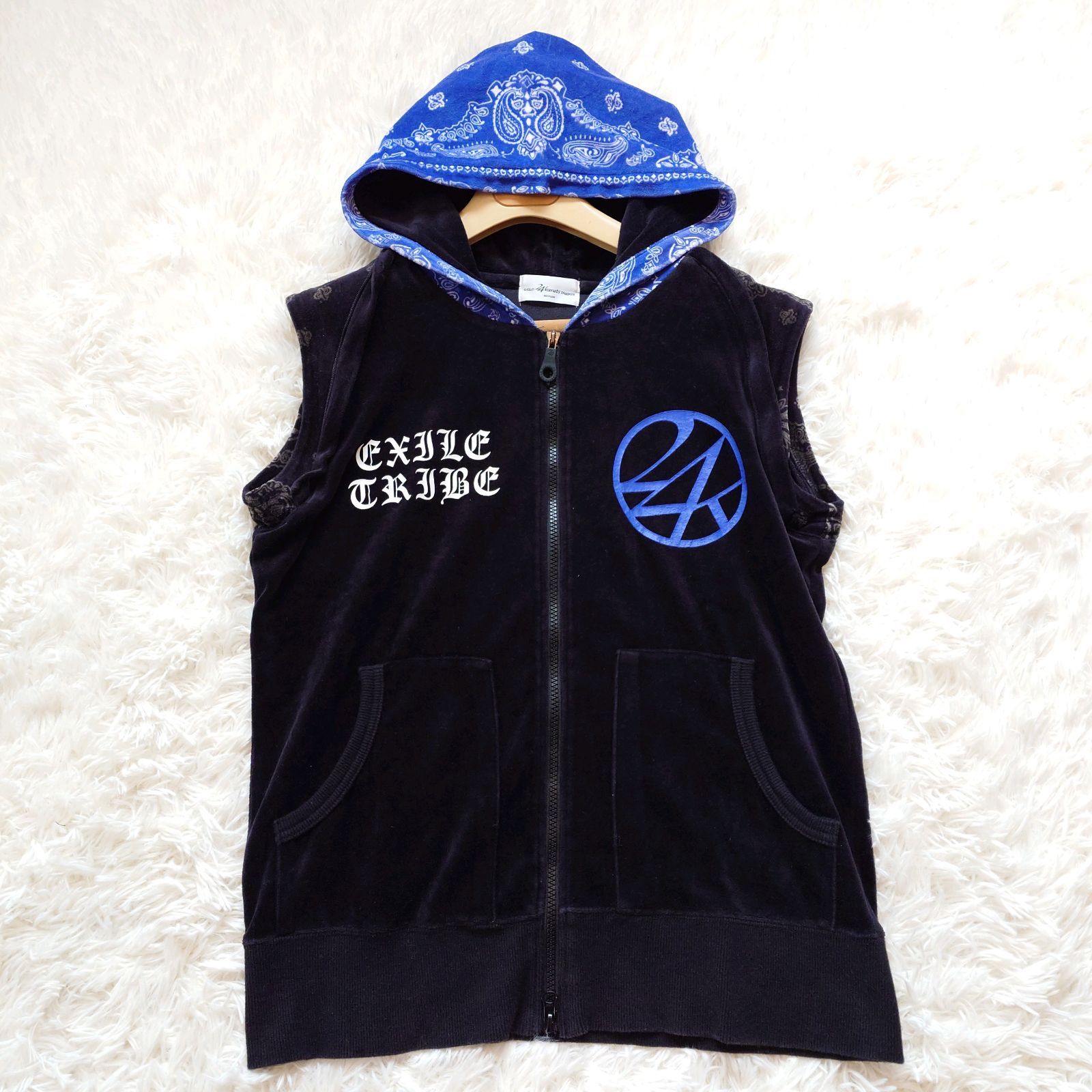 希少 24karats 24カラッツ EXILE TRIBE 2way ベロア セットアップ