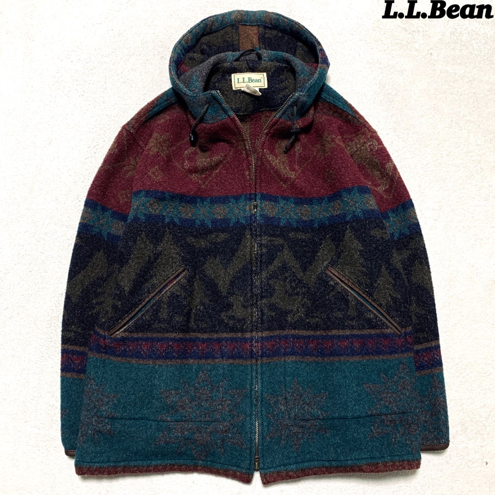 L.L.Bean 80s ブランケットコート ウールコート フーデッドコート