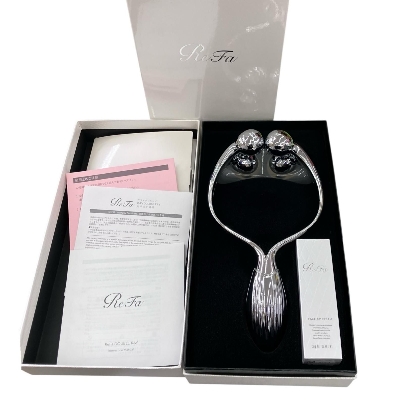 186000 現状品 ReFa リファ ダブルレイ 美顔ローラー シルバー - メルカリ