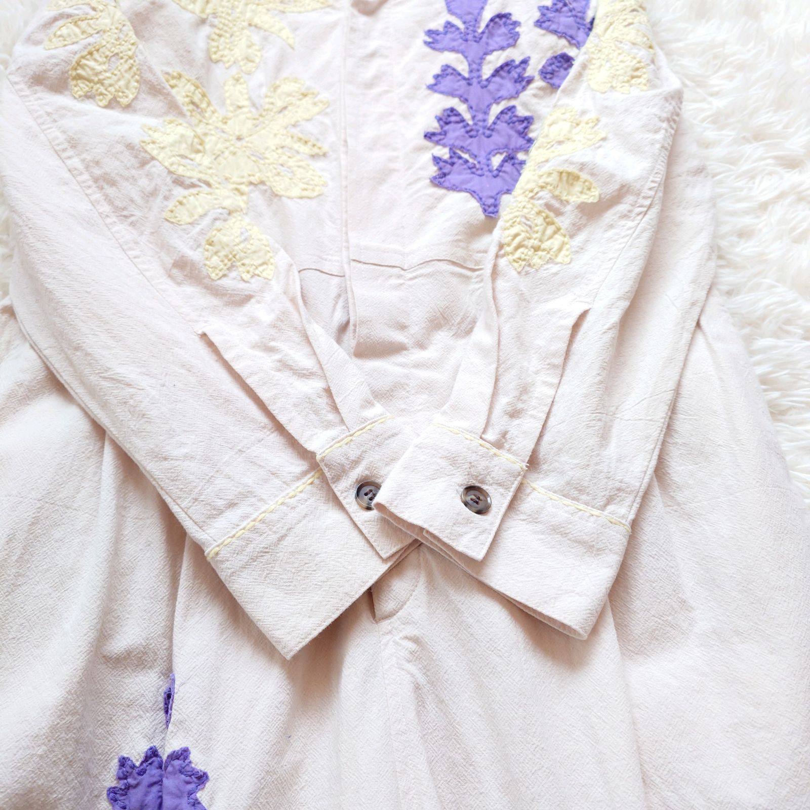 サラマリカ sara mallika フラワー 花柄 パッチワーク ジャンプスーツ