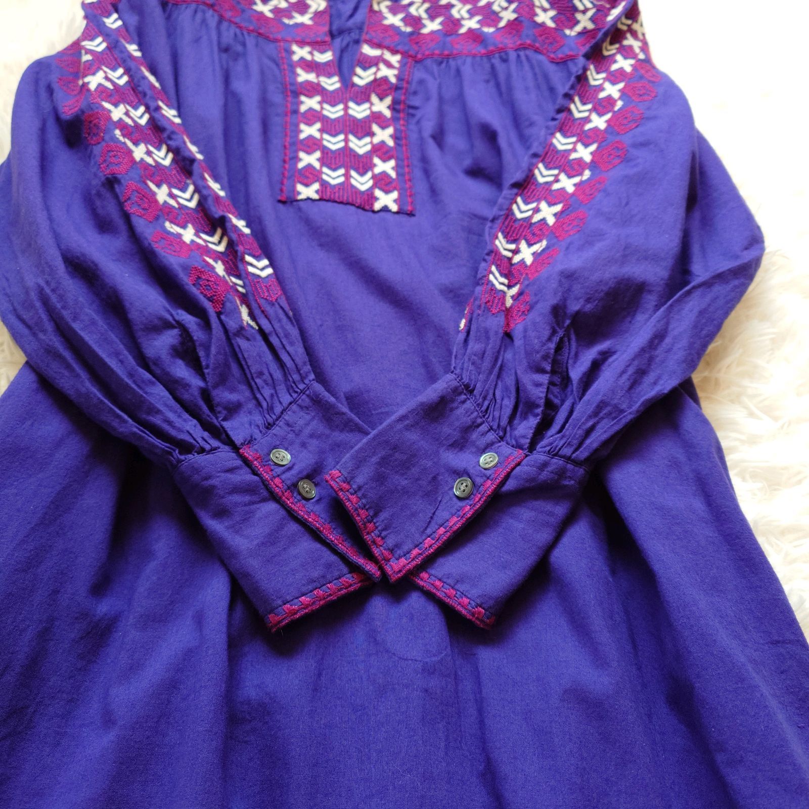 サラマリカ sara mallika COTTON KIKA LINE EMB 刺繍 ロング