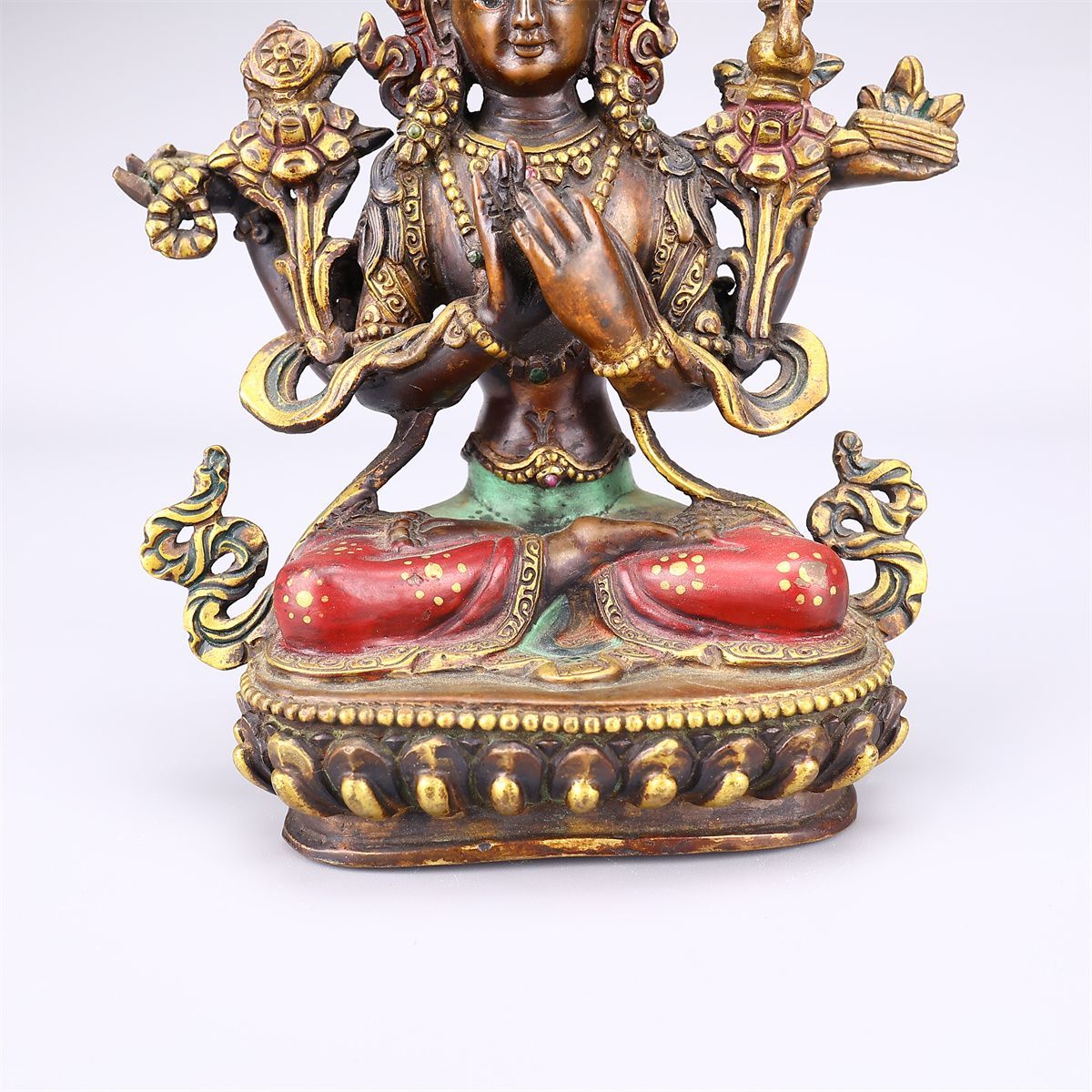 唐物 チベット密教 【銅製】 彩絵 仏像／美品Z！DA908 - メルカリ