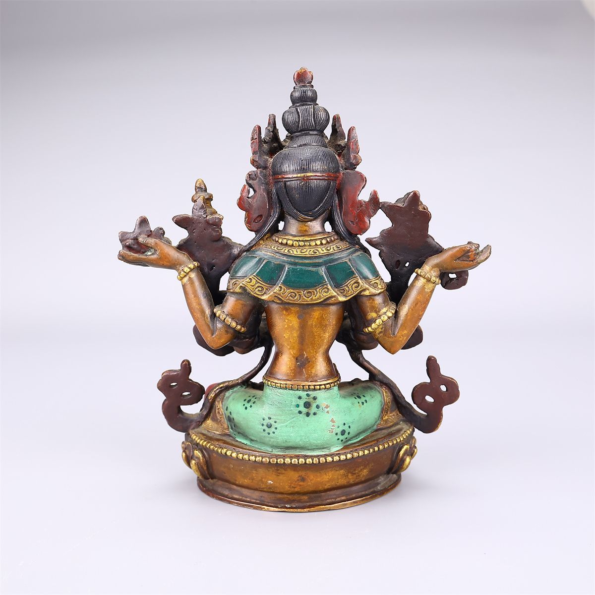 唐物 チベット密教 【銅製】 彩絵 仏像／美品Z！DA908 - メルカリ