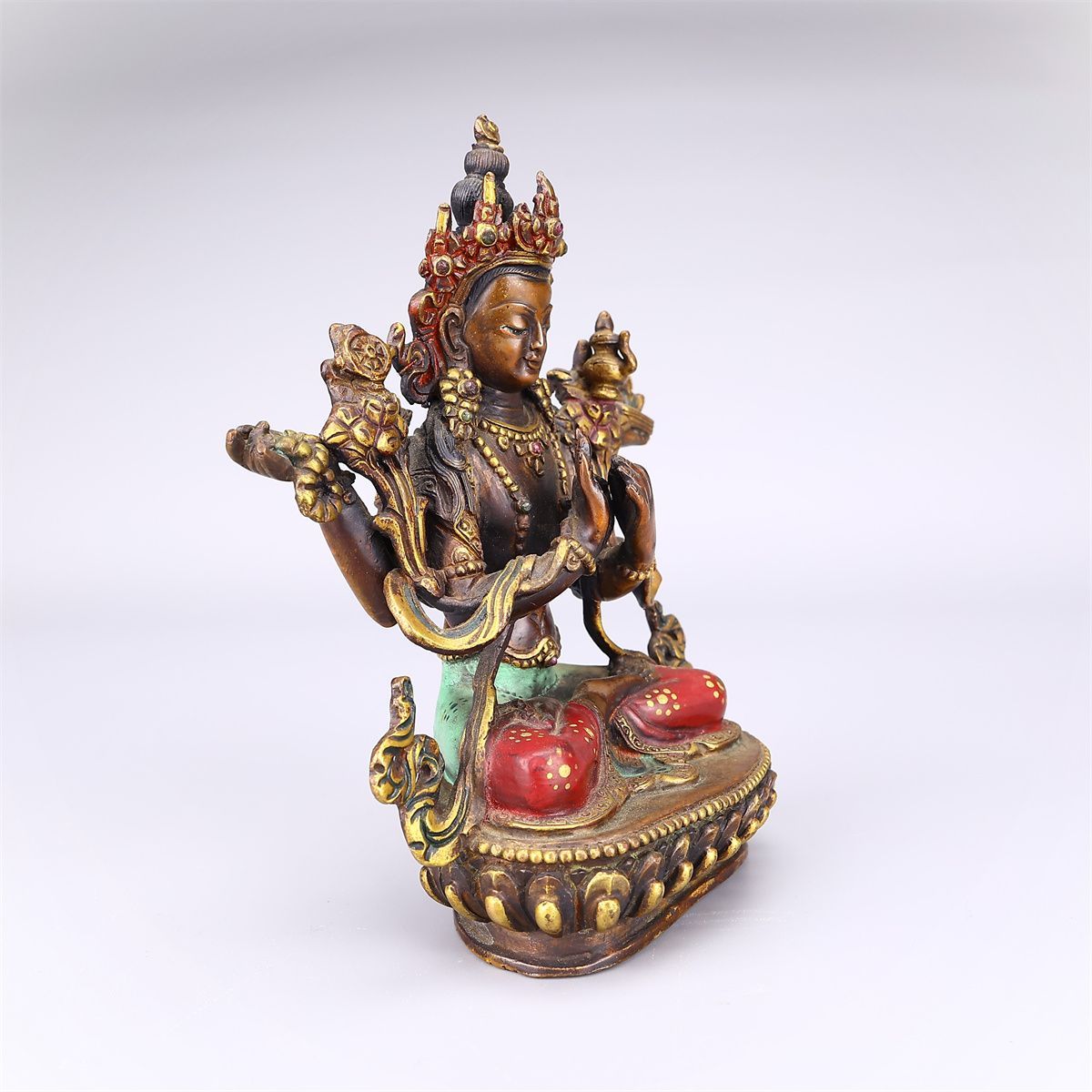唐物 チベット密教 【銅製】 彩絵 仏像／美品Z！DA908 - メルカリ