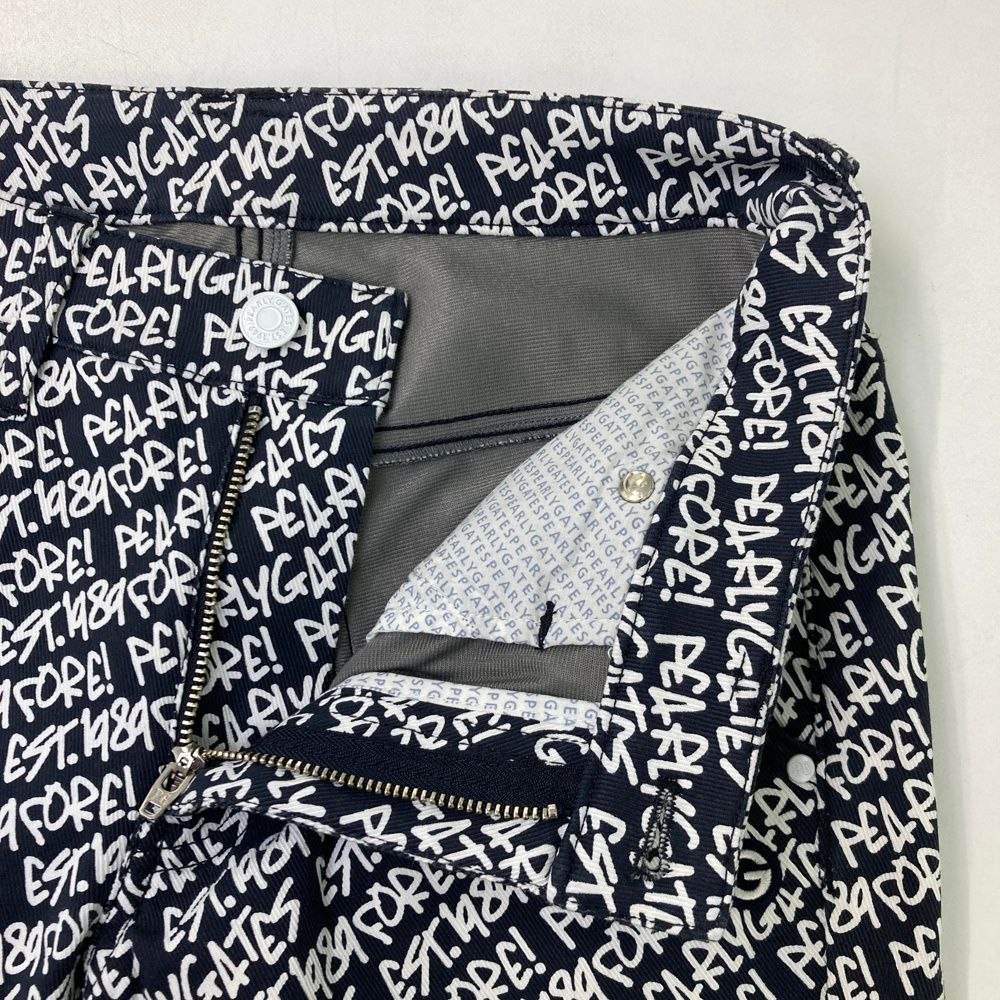 サイズ：0 PEARLY GATES パーリーゲイツ ストレッチパンツ ロゴ柄