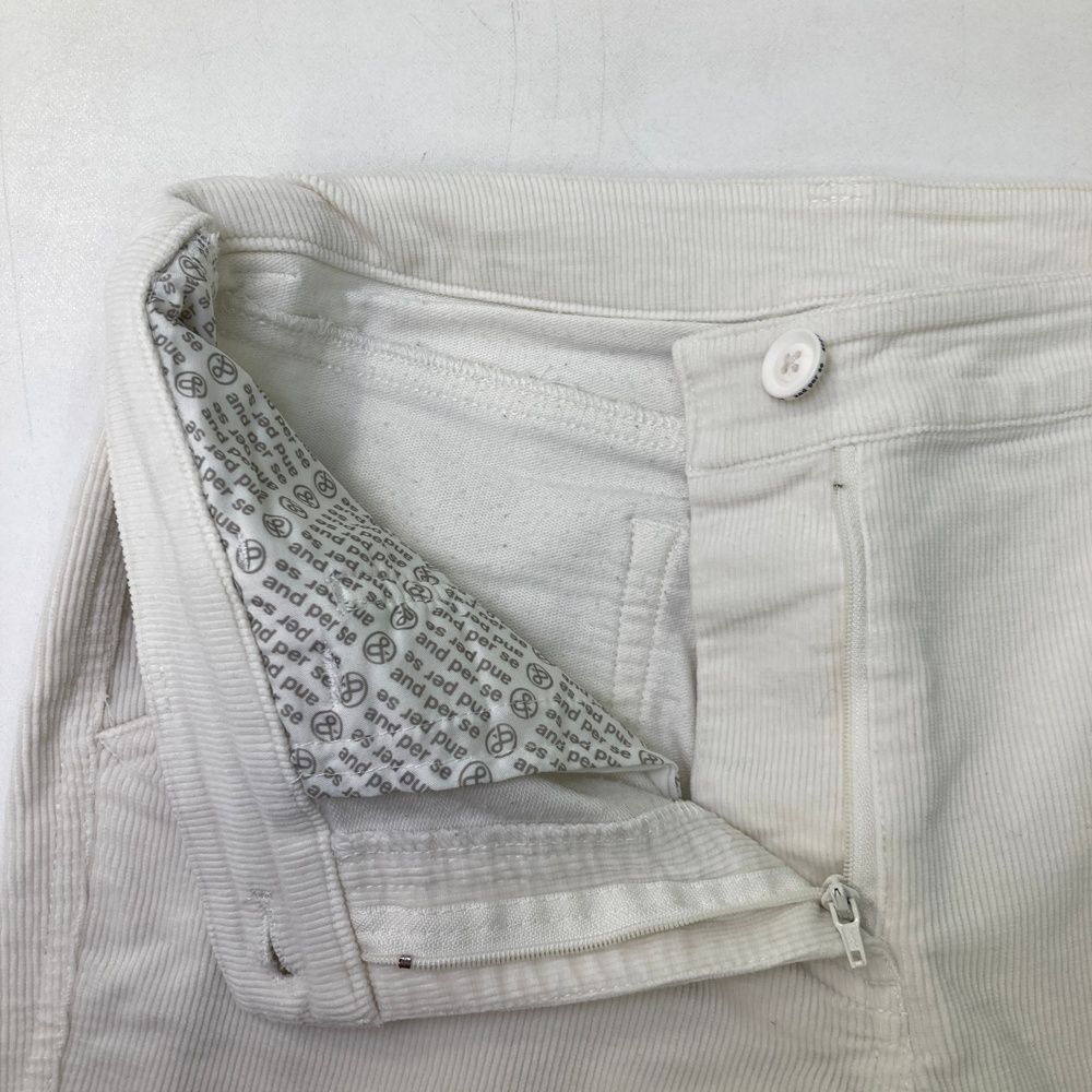 サイズ：S AND PER SE アンパスィ ストレッチパンツ ホワイト系