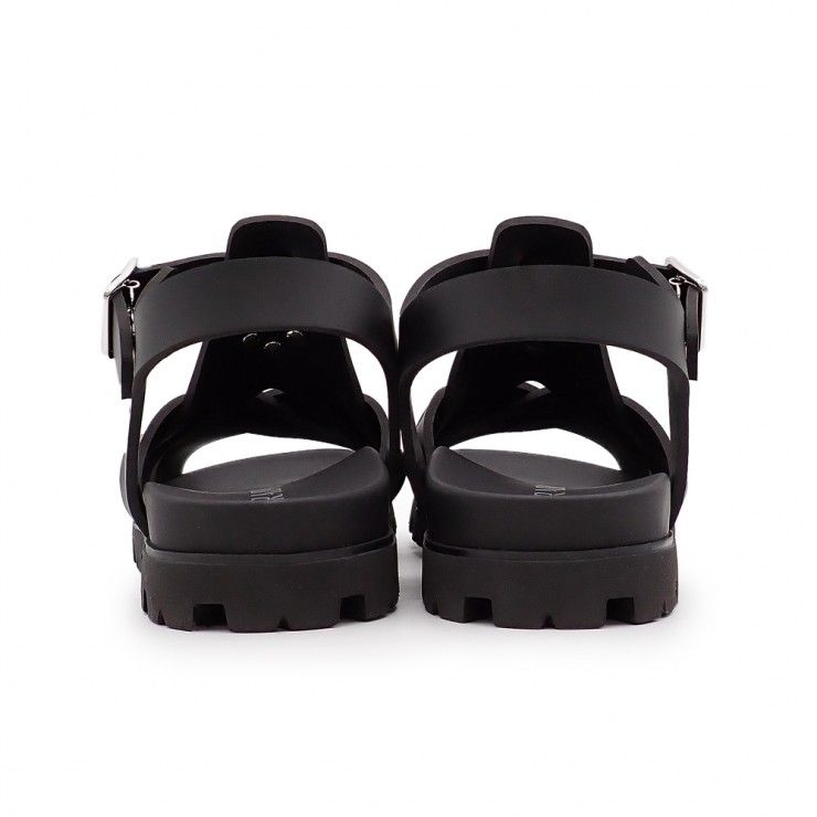 未使用品 PRADA プラダ ラバー クロスサンダル 2X3118 #7 1/2 26.5cm