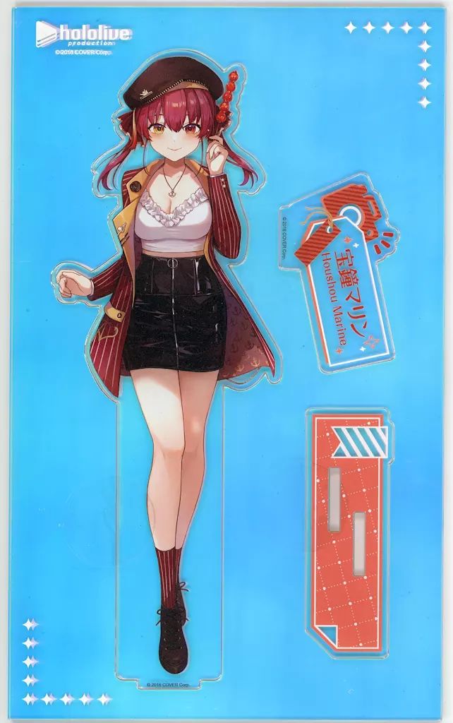 【中古】アクリルスタンド・アクリルパネル 宝鐘マリン アクリルスタンド 「バーチャルYouTuber ホロライブ hololive production ＠FANFANS CAFE コラボカフェ」 台湾限定