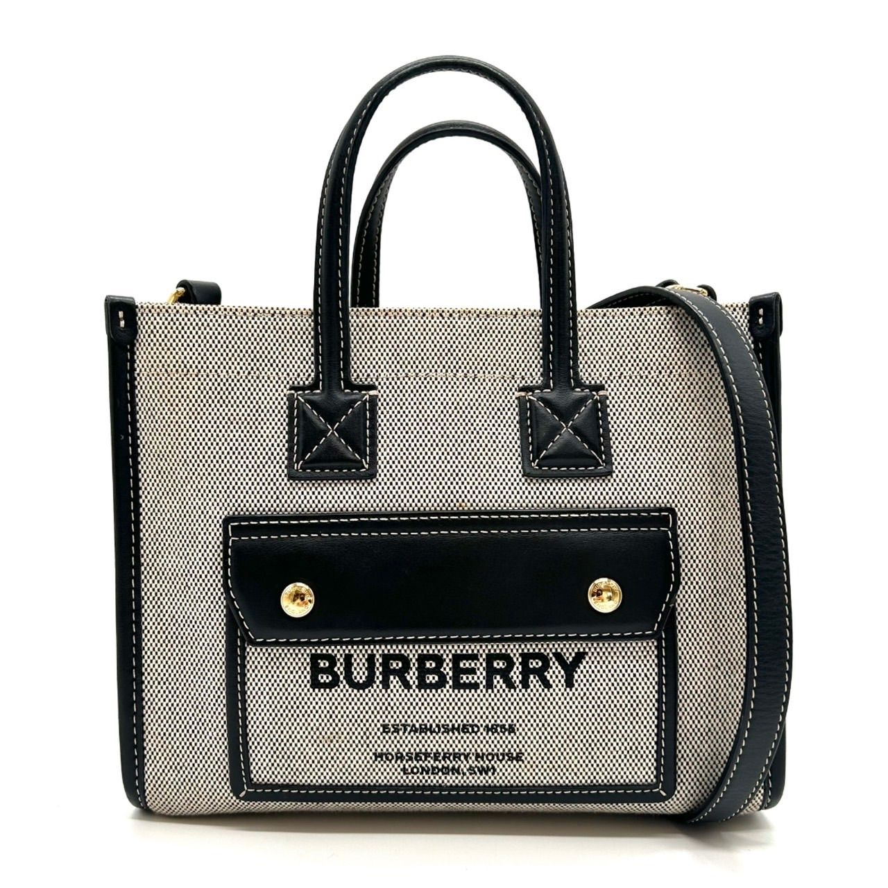BURBERRY バーバリー ミニ フレヤ トート 2WAY ハンドバッグ