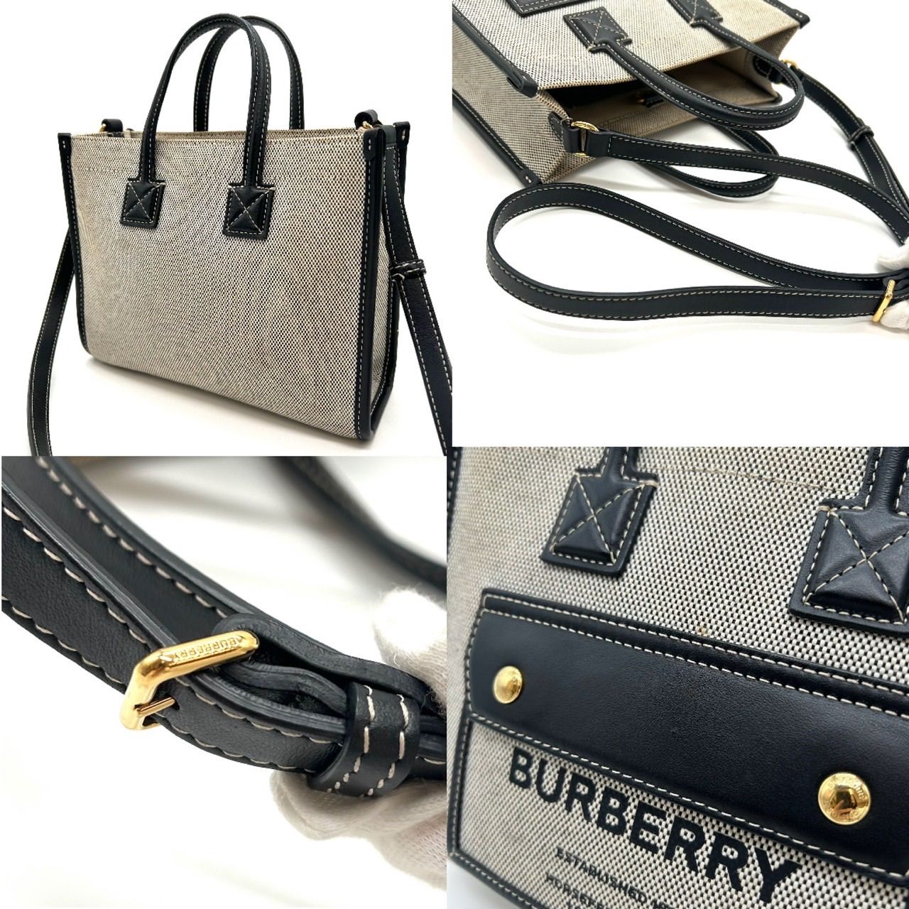 BURBERRY バーバリー ミニ フレヤ トート 2WAY ハンドバッグ