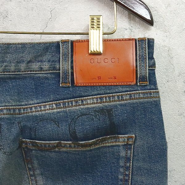 広尾店】 グッチ GUCCI グッチ×NYヤンキース ジーンズ メンズ ダメージ