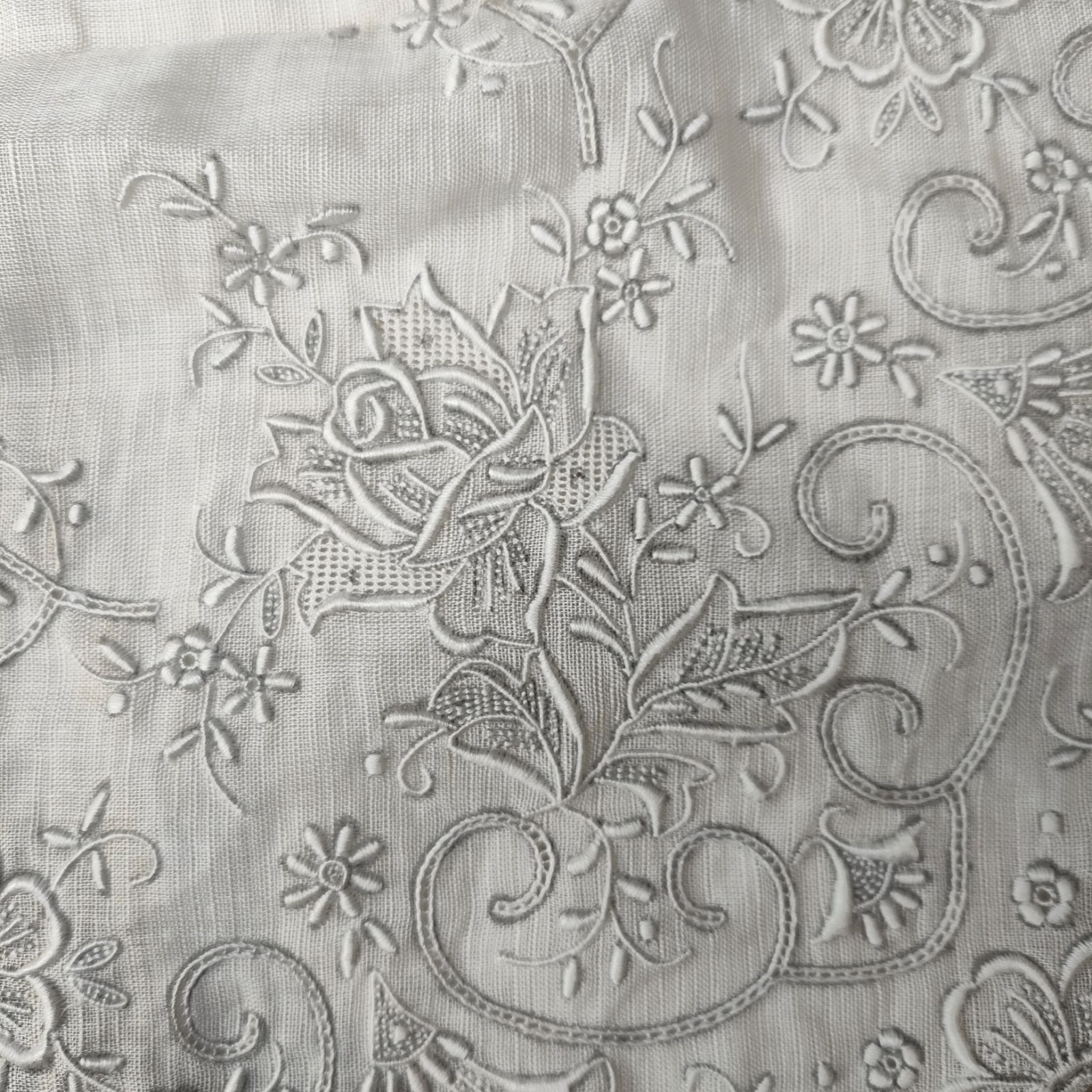 ⑮【美品】スワトウ SWATOW 汕頭 ハンカチ アンティーク 手刺繍 LINEN