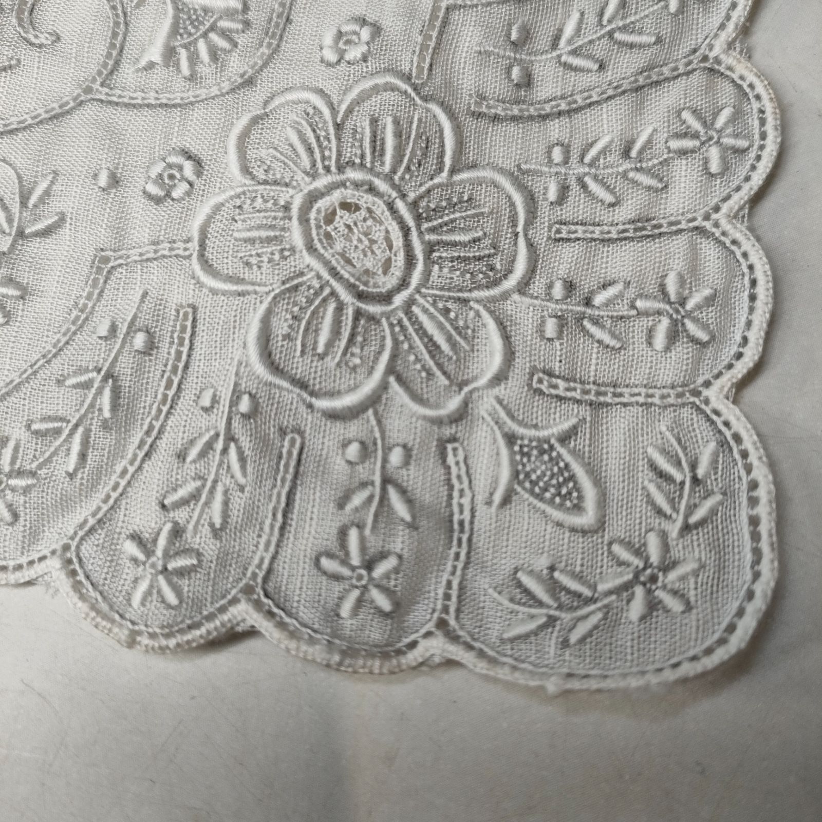 ⑮【美品】スワトウ SWATOW 汕頭 ハンカチ アンティーク 手刺繍 LINEN
