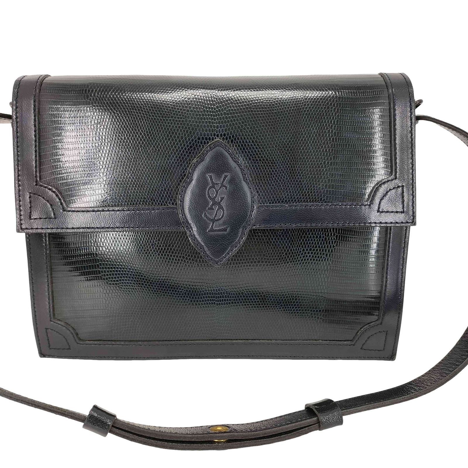 Yves Saint Laurent リザード型押しレザー バック Yves Saint Laurent 