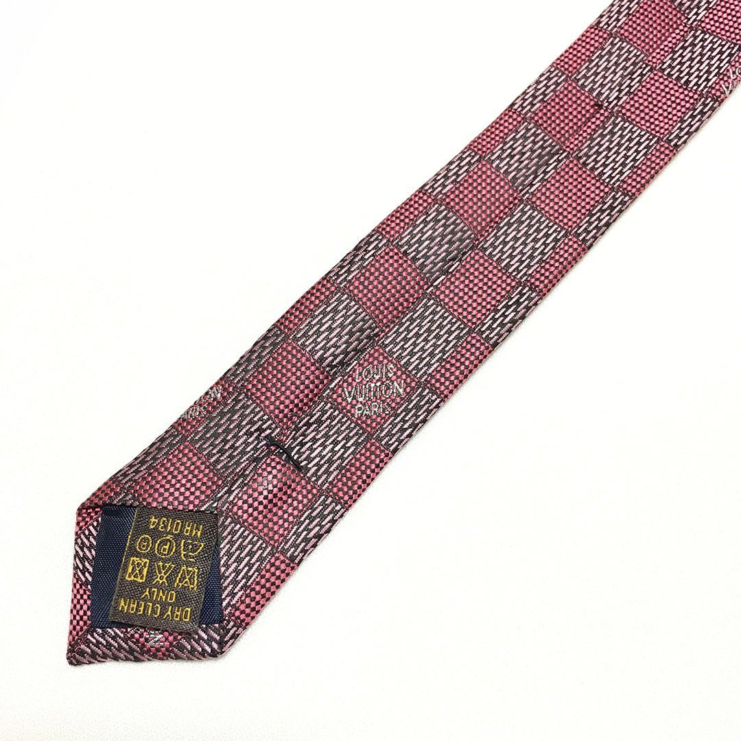 未使用級 ルイヴィトン Louis Vuitton ネクタイ シルク100% ピンク