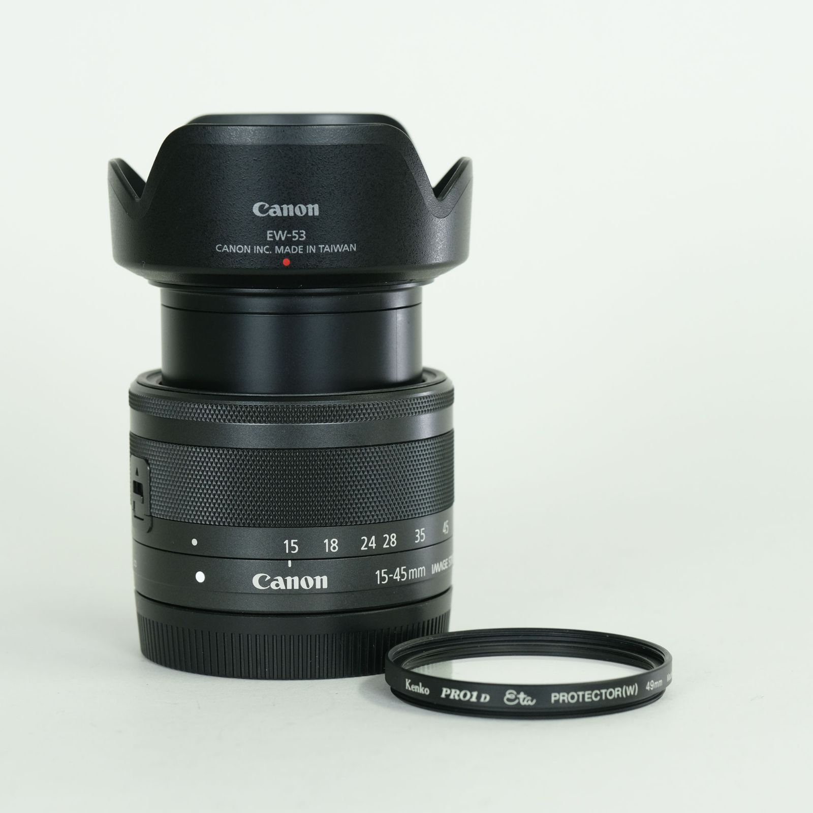 難あり品｜フィルター・フード付] Canon EF-M15-45mm F3.5-6.3 IS STM 