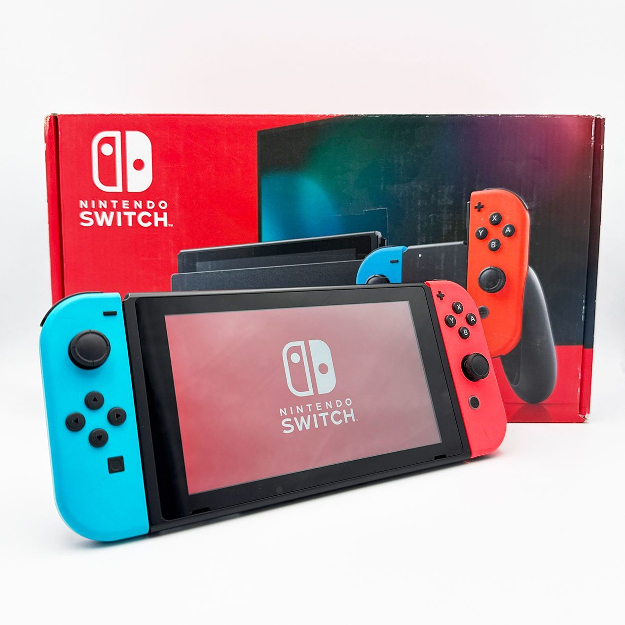 中古】Nintendo Switch 本体 Joy-Con（L）ネオンブルー（R）ネオン