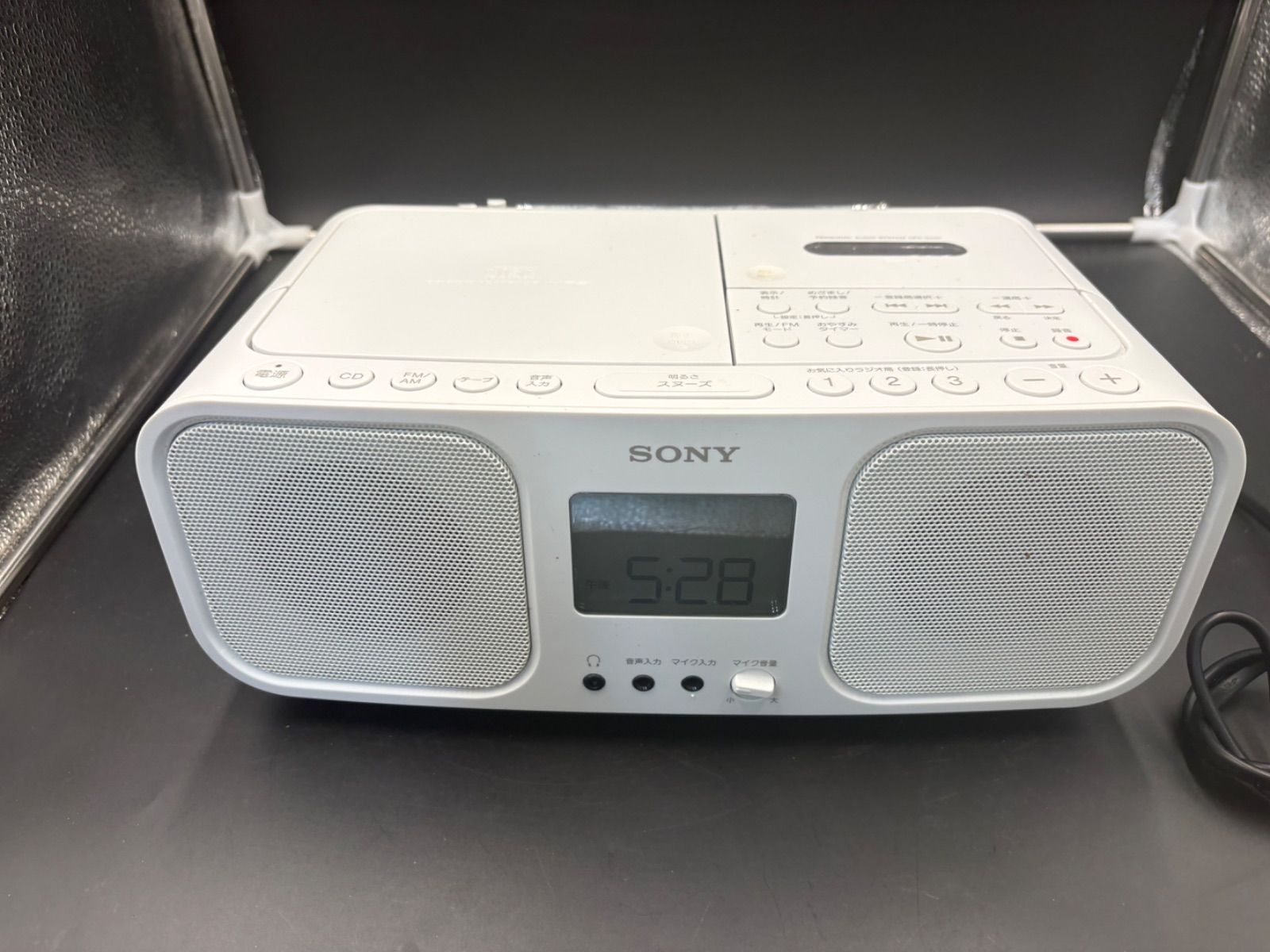 動作確認済み　SONY CDラジオカセットレコーダー CFD-S401(W) Amazon.co.jp: ソニー 赤外線 CDラジオカセットレコーダー CFD-S401