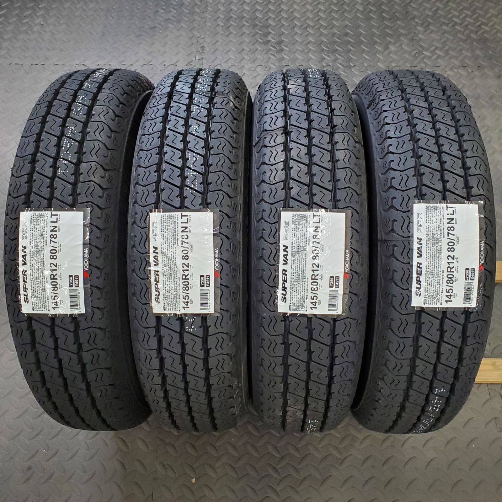 25年製 新品タイヤ 145/80R12 80/78N LT ヨコハマ スーパーバン356(夏