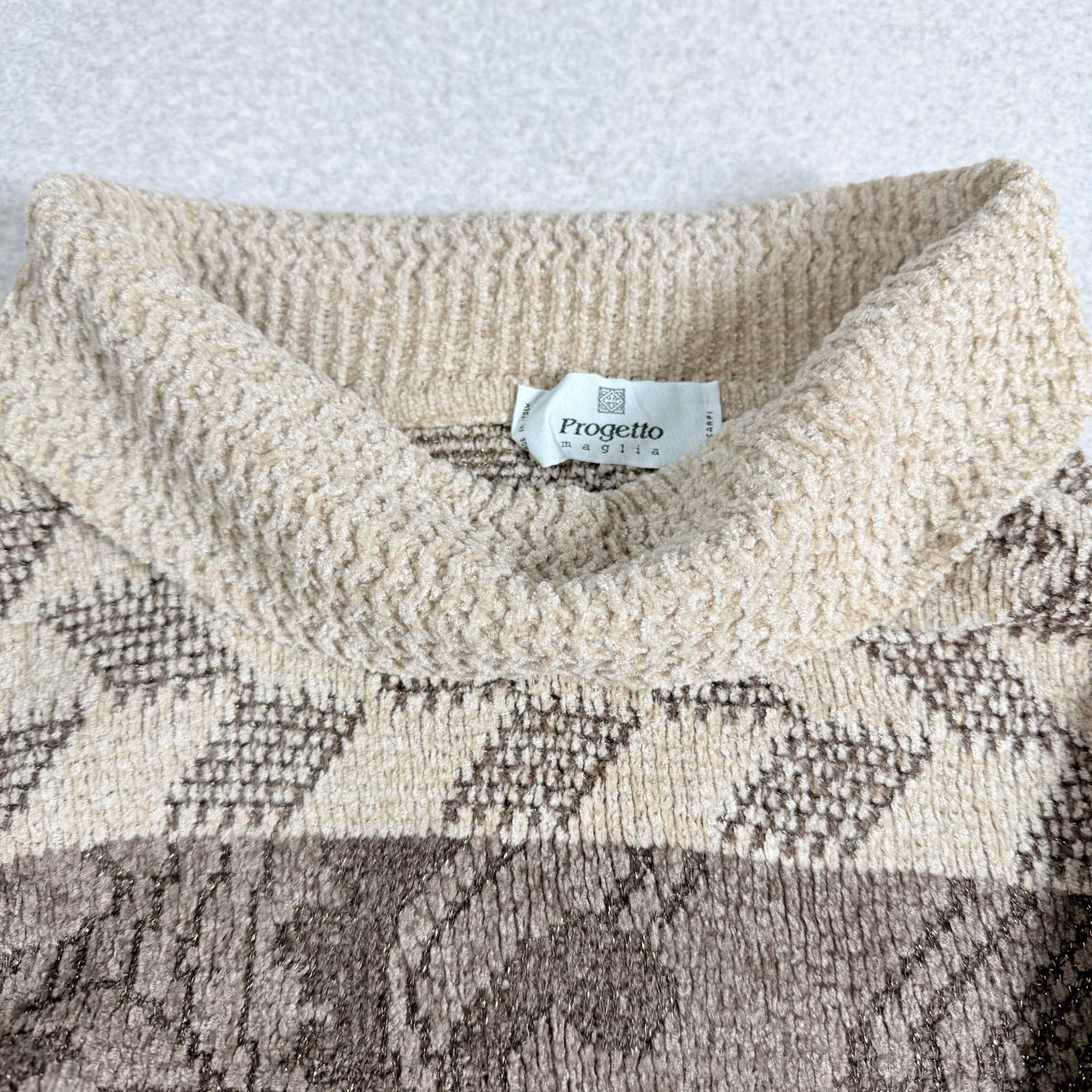 イタリア製 オールドヴィンテージ Progetto maglia レトロローズ オフ 