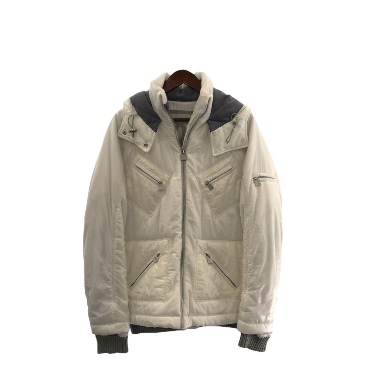 美品 CHANEL シャネル ココマーク サイズ44 ホワイト グレー シルバー  