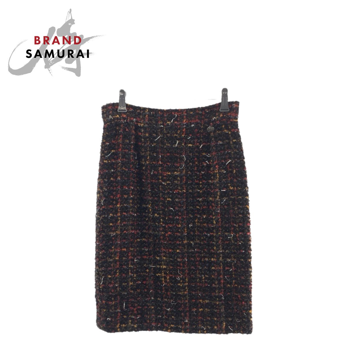 美品 CHANEL シャネル ココマーク サイズ36 マルチカラー シルク