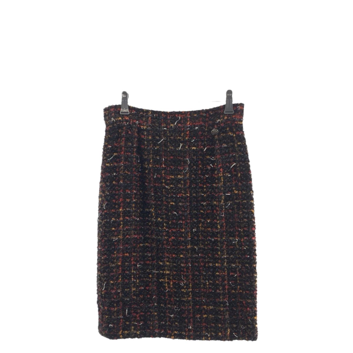 CHANEL ブラック タイトスカート シャネルCHANEL ブラックツィード タイトスカート - メルカリ