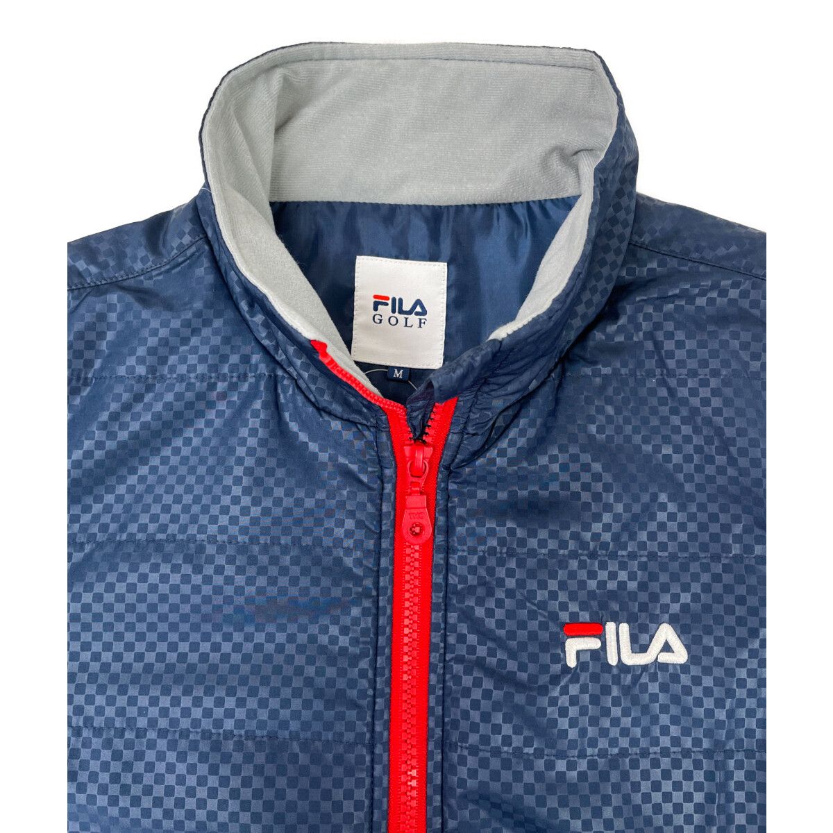 中古 レディース フィラゴルフ FILA GOLF セットアップ M 紺 ネイビー