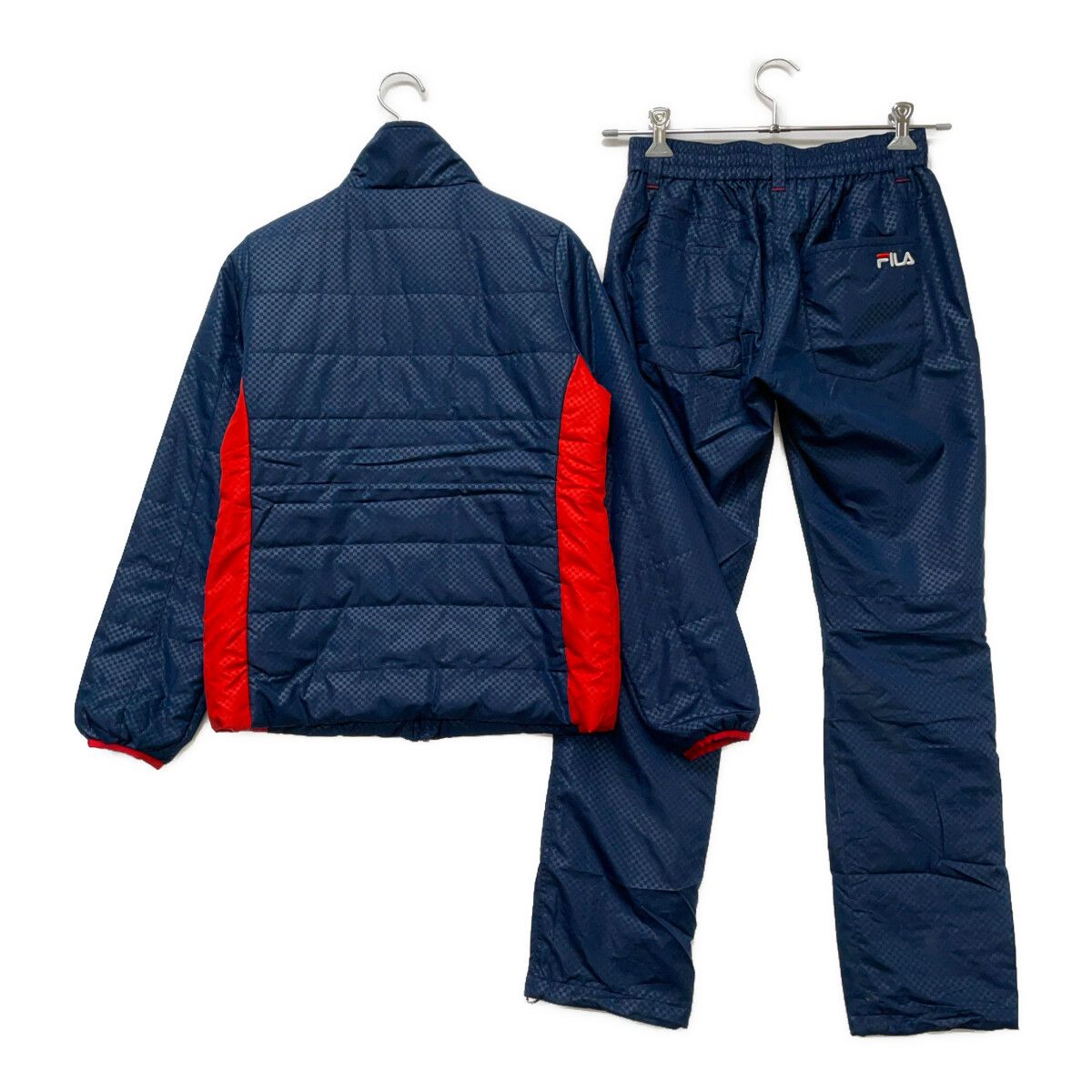 中古 レディース フィラゴルフ FILA GOLF セットアップ M 紺 ネイビー