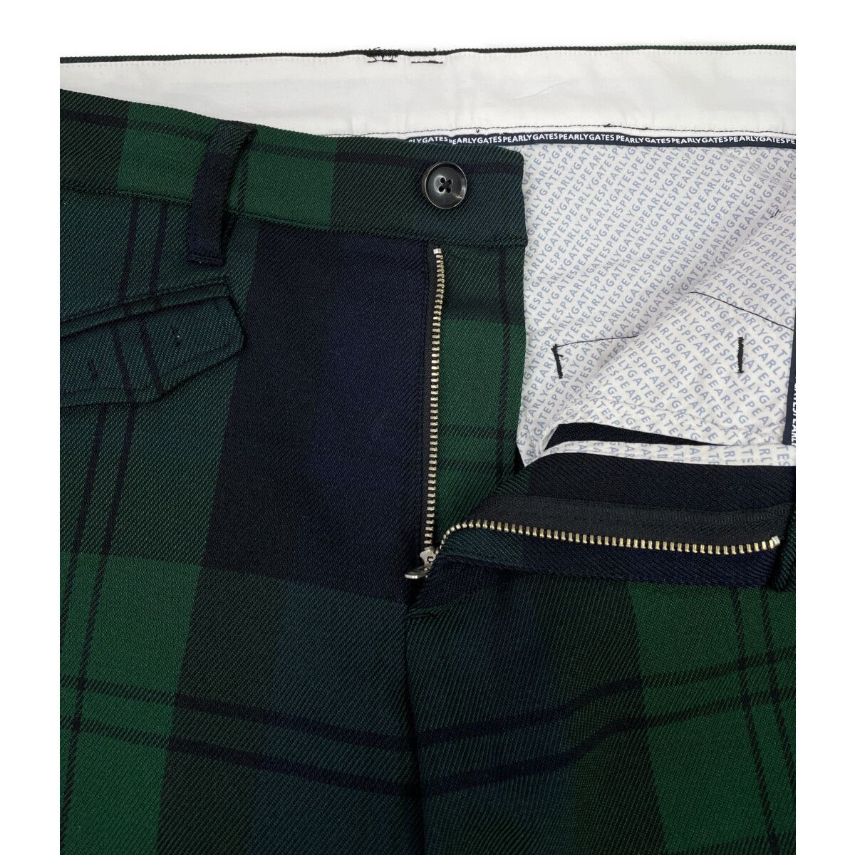 中古 メンズ パーリーゲイツ PEARLY GATES パンツ 4(M) 紺×緑 ネイビー