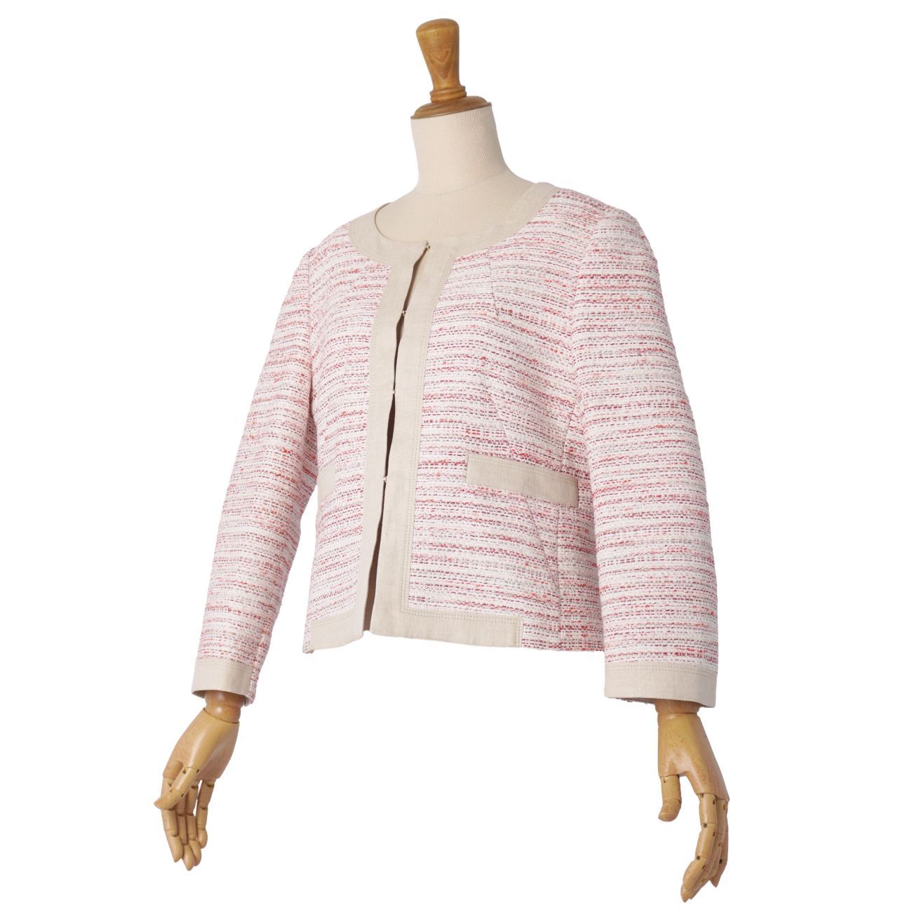 美品 マックスマーラ Max Mara STUDIO ジャケット ノーカラー ミ