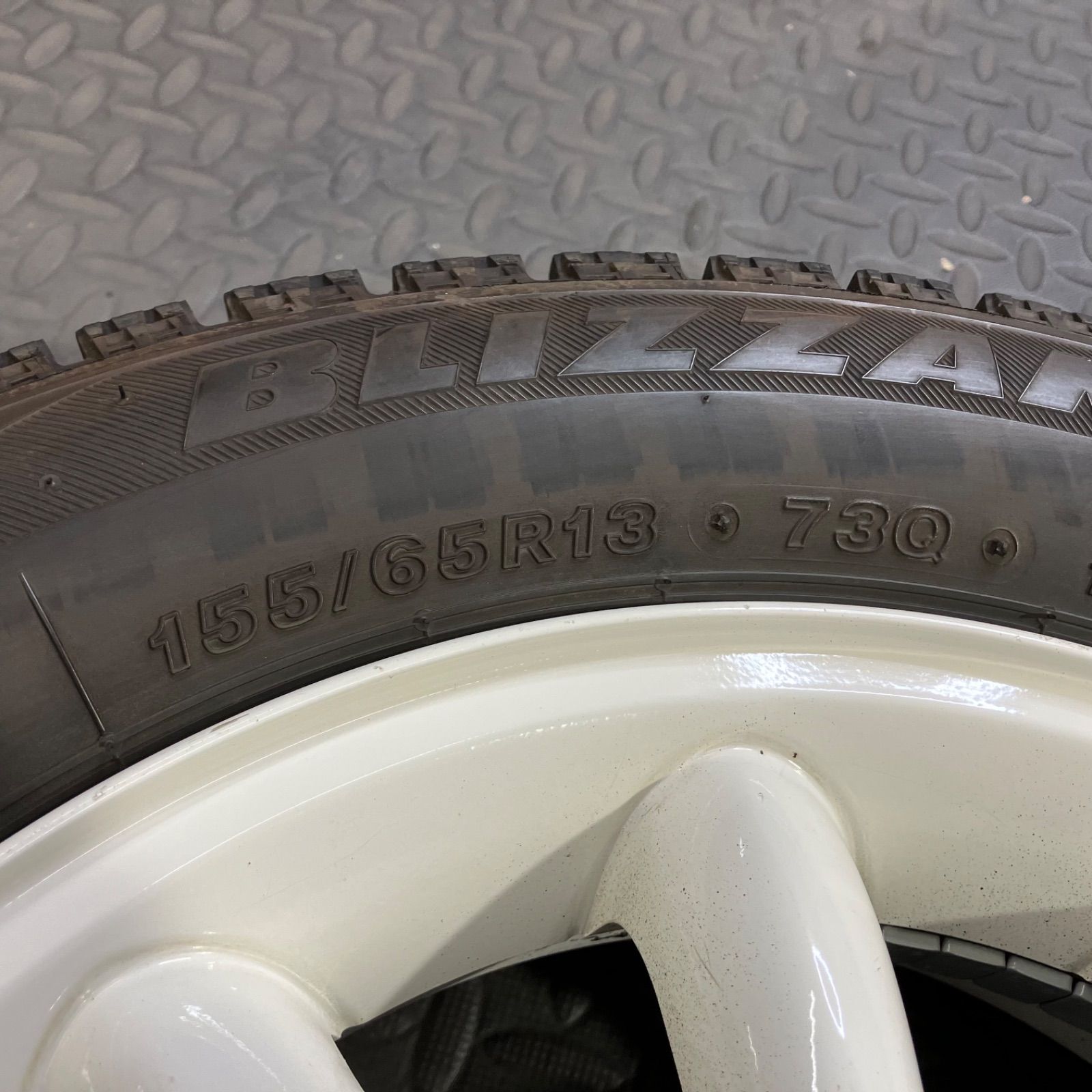 20年製 155/65R13 ブリヂストン ブリザックVRX HE21S ラパン純正アルミ 