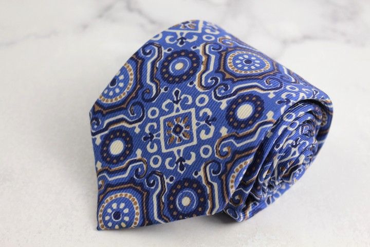 フランコバッシ ブランド ネクタイ 総柄 ビームス シルク イタリア製