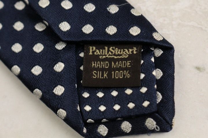 ポールスチュアート ブランド ネクタイ ドット柄 シルク PO メンズ