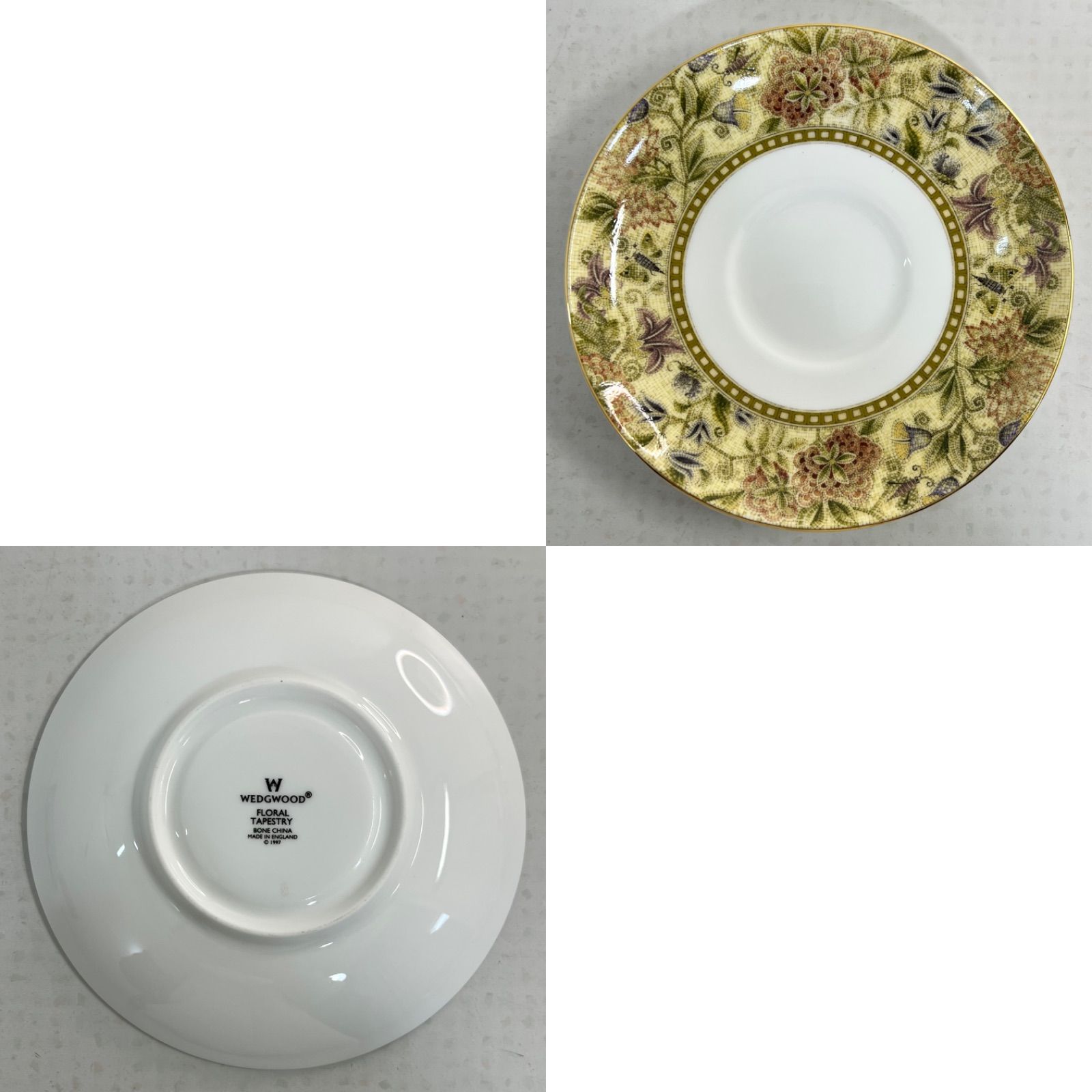 訳アリ】ウェッジウッド フローラルタペストリー カップ&ソーサー 2客 