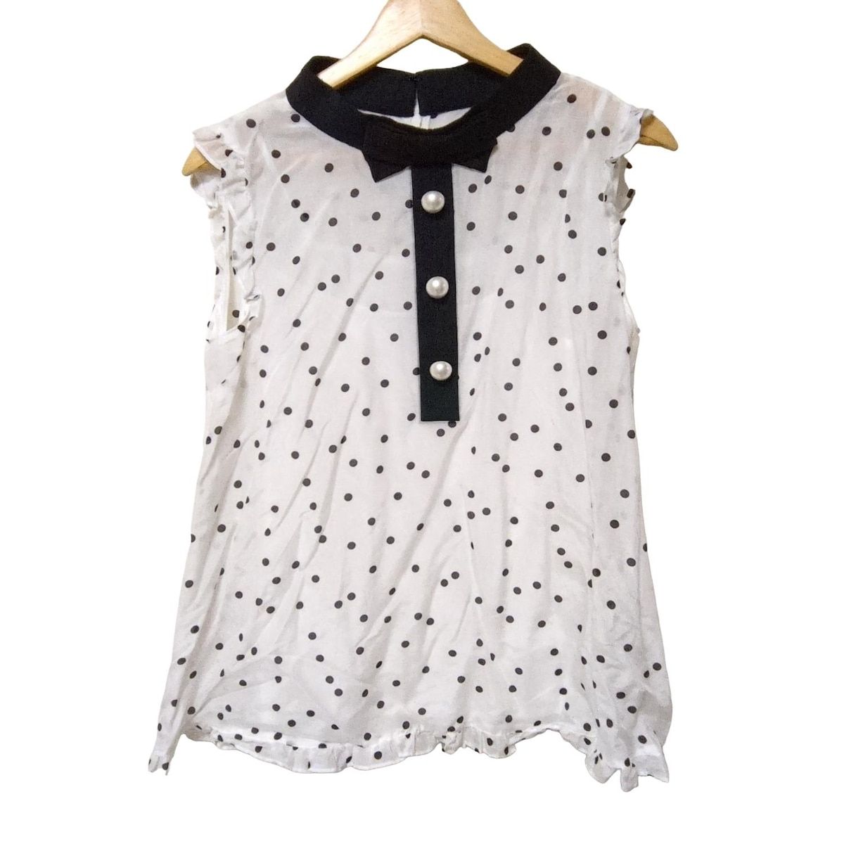 Rene(ルネ) 半袖カットソー サイズ36 S レディース美品 - 白×黒 クルー