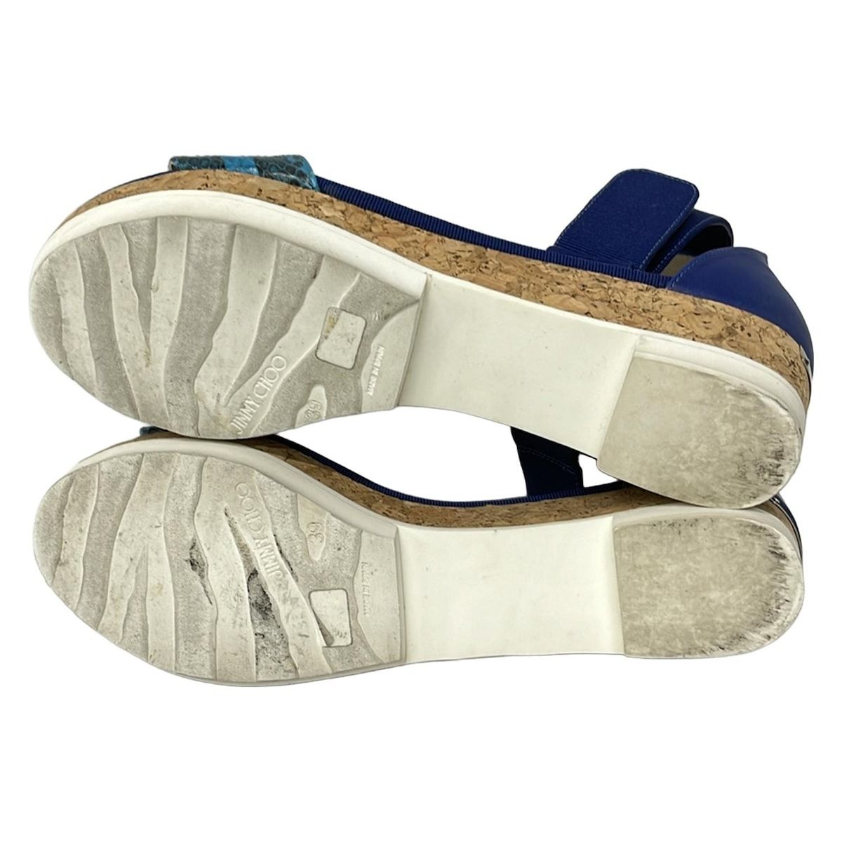 JIMMY CHOO(ジミーチュウ) パンプス 39 レディース - ライトブルー×黒