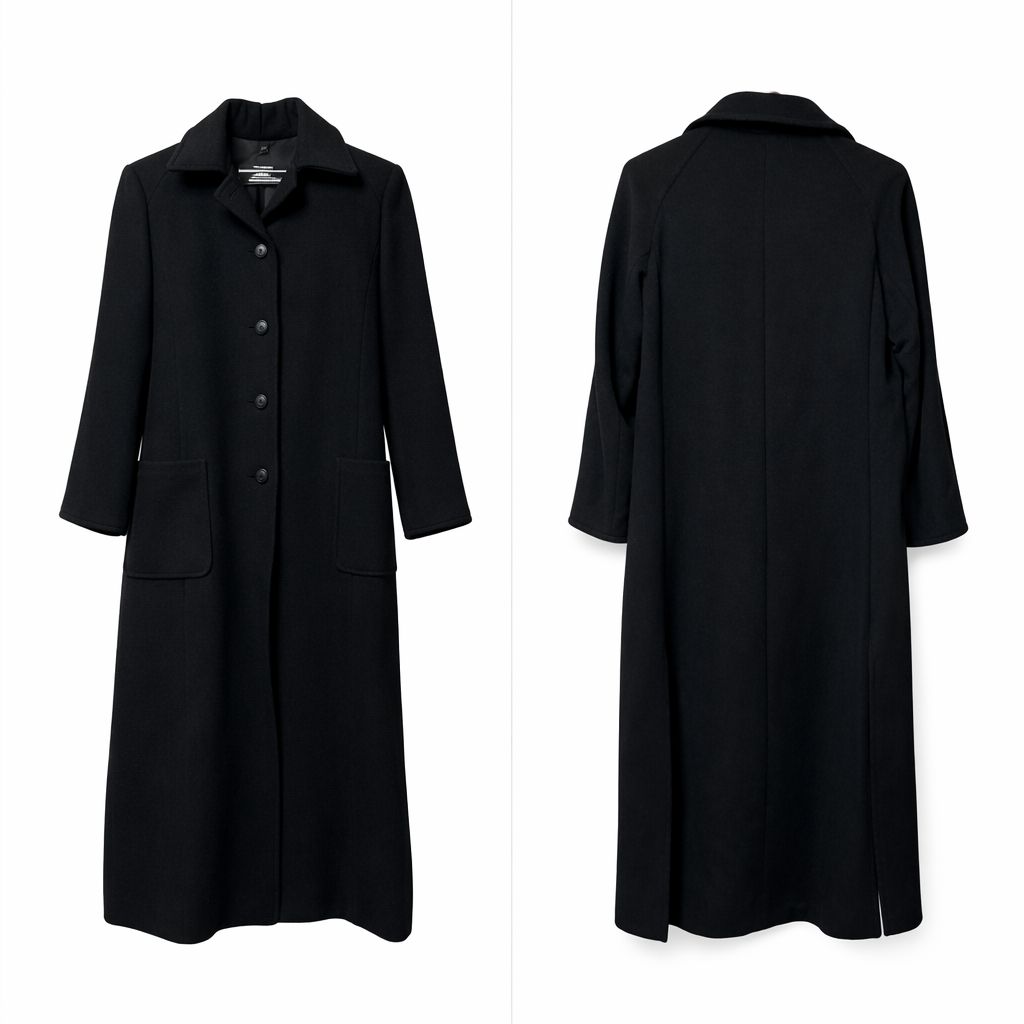 MaxMara 銀タグ ヴァージンウール100% ロングコート 黒 38 - メルカリ